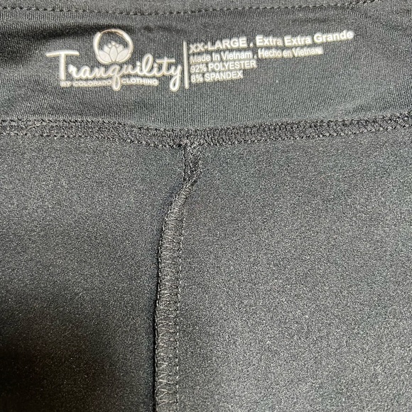 Tranquility Skort Skirt Size 2XL Tapestry Black mint Blue Leafy pull on Stretch - Picture 5 of 8